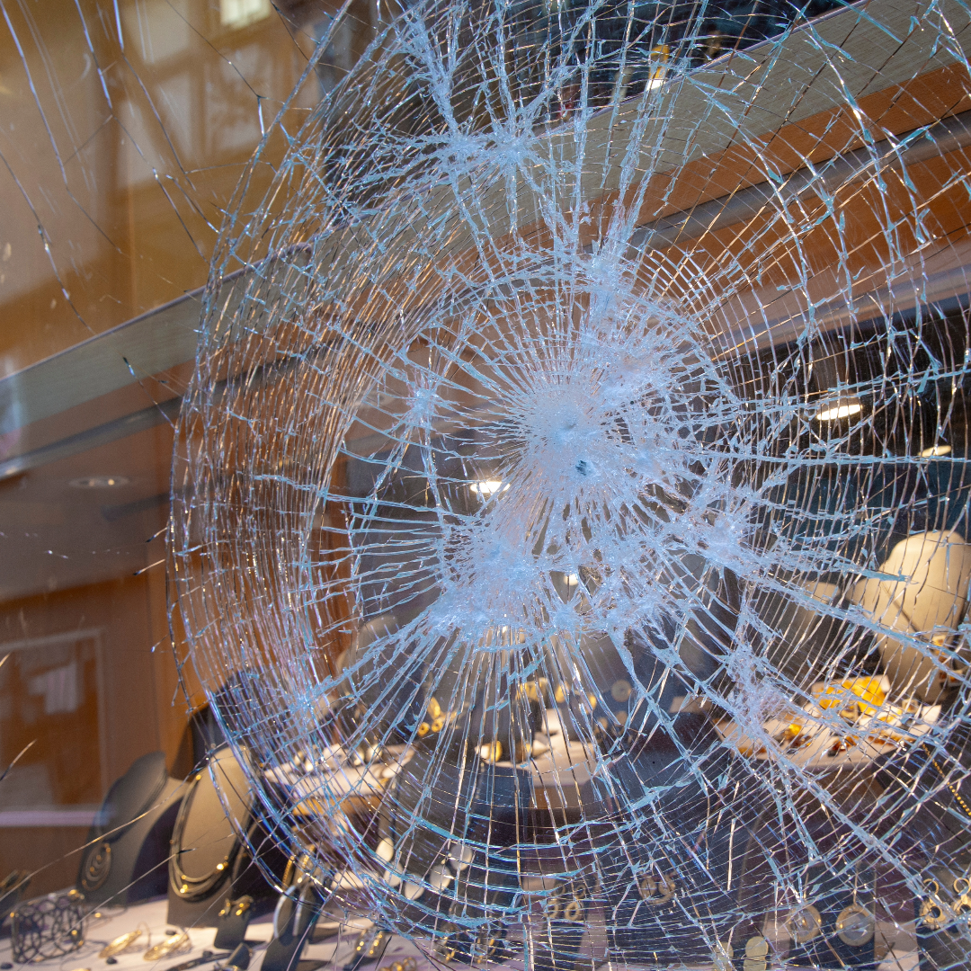 broken glass protection with window tint after Georgia storms
